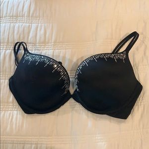 Rhinestone embellished bra